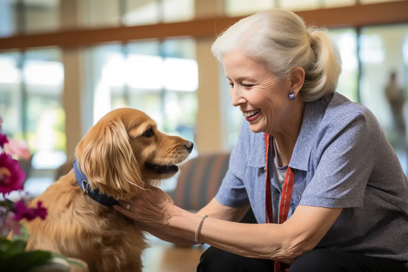 Social benefits of pet therapy in hospice
