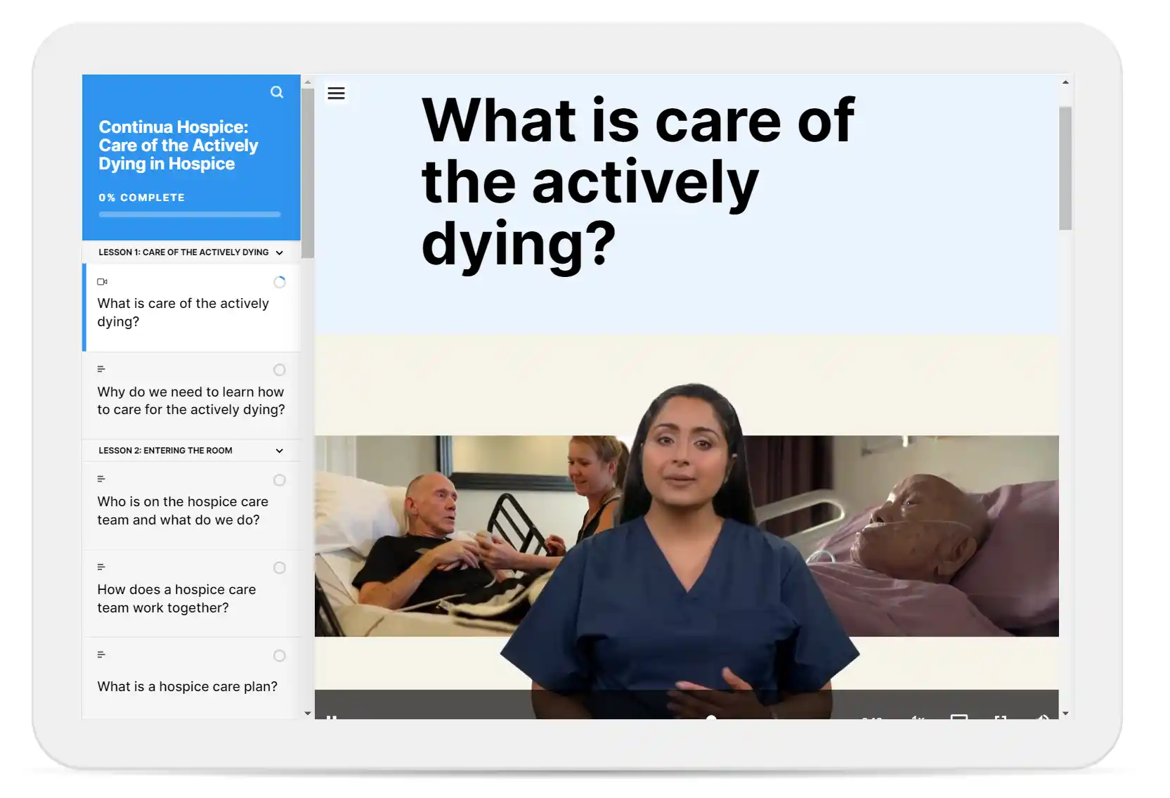 Care of the Actively Dying videos