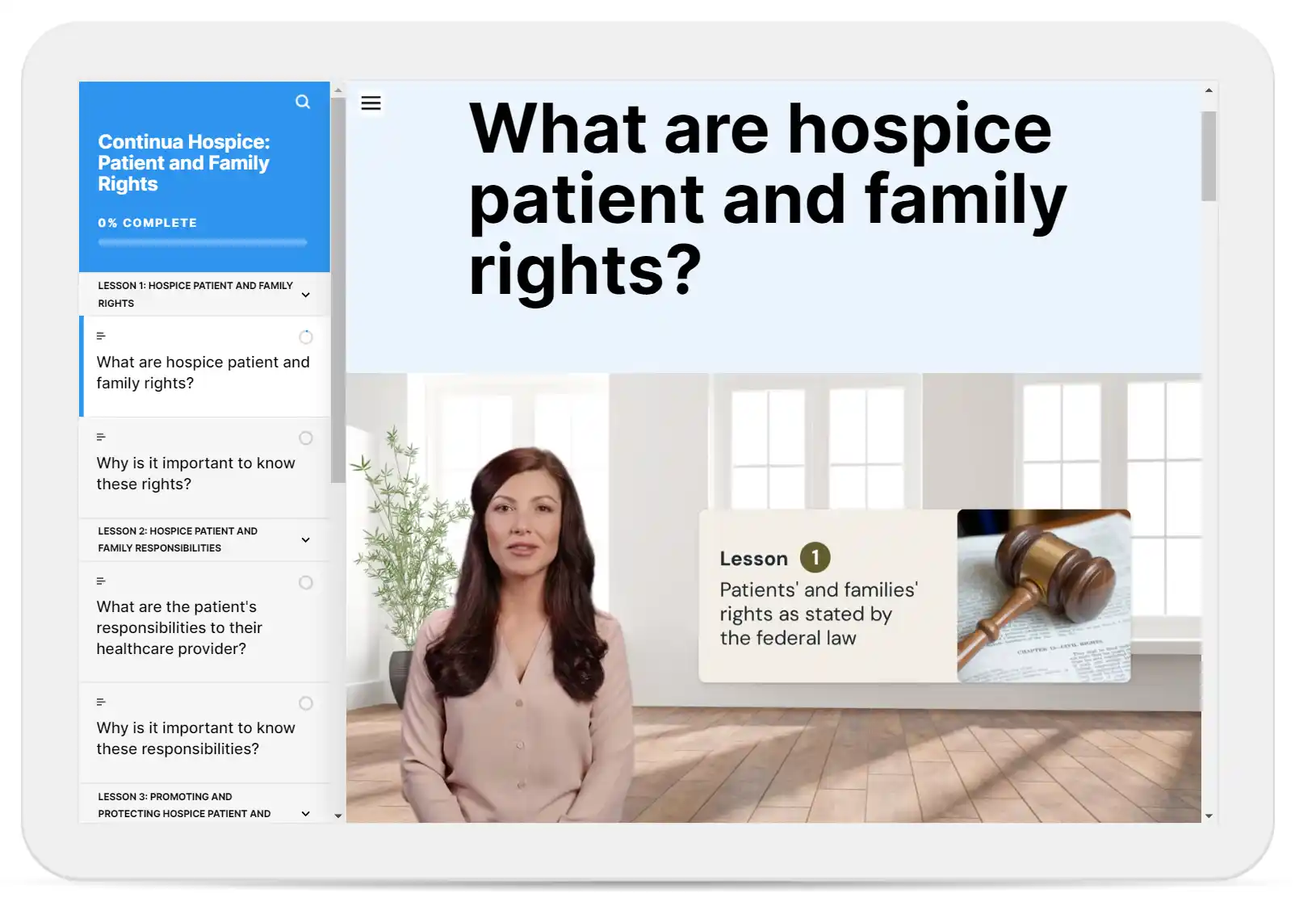 hospice patient rights training videos